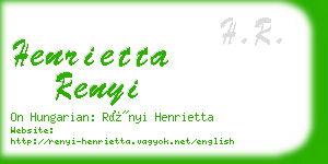 henrietta renyi business card